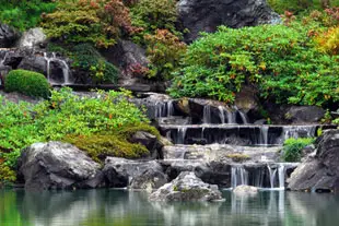 Pond waterfalls